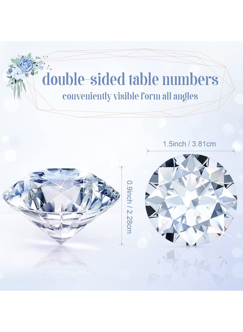 Anmi 24 Pack Diamond Place Card Holders Stands, Acrylic Crystal Table Card Stands for Wedding, Party Decoration, Baby Shower, Table Decorations (Clear) - Image 2