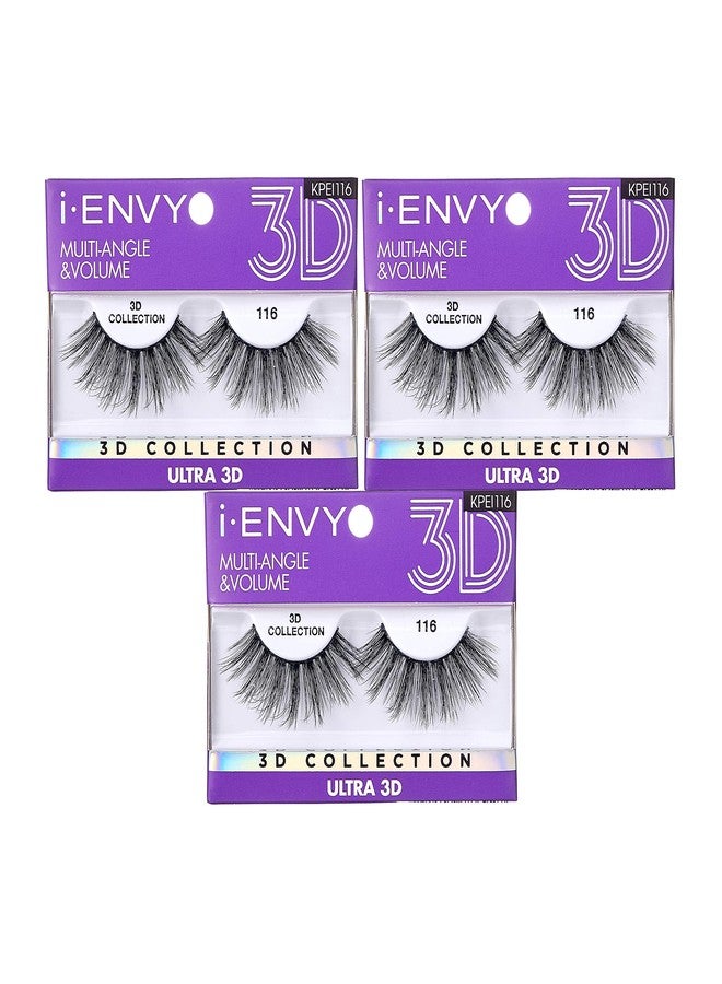 i.Envy KISS i Envy 3D Collection Eyelashes Multiangle & Volume (KPEI116) 3 PACK - Image 1