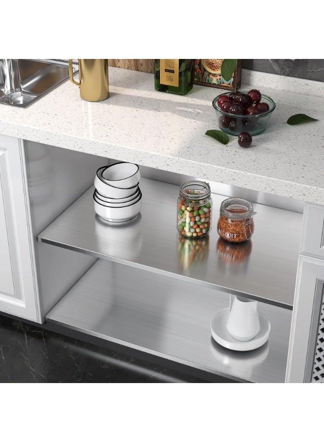 40 x 500cm Brushed Silver Stainless Steel Contact Paper,  Nickel Peel and Stick Wallpaper Decorative Stainless Steel Contact Paper, Waterproof Backsplash Oilproof Self-Adhesive Metal Film for Refrigerator, Kitchen, Elevator Door, Countertops, Cabinets and Furniture Renovation ﻿ - Image 3