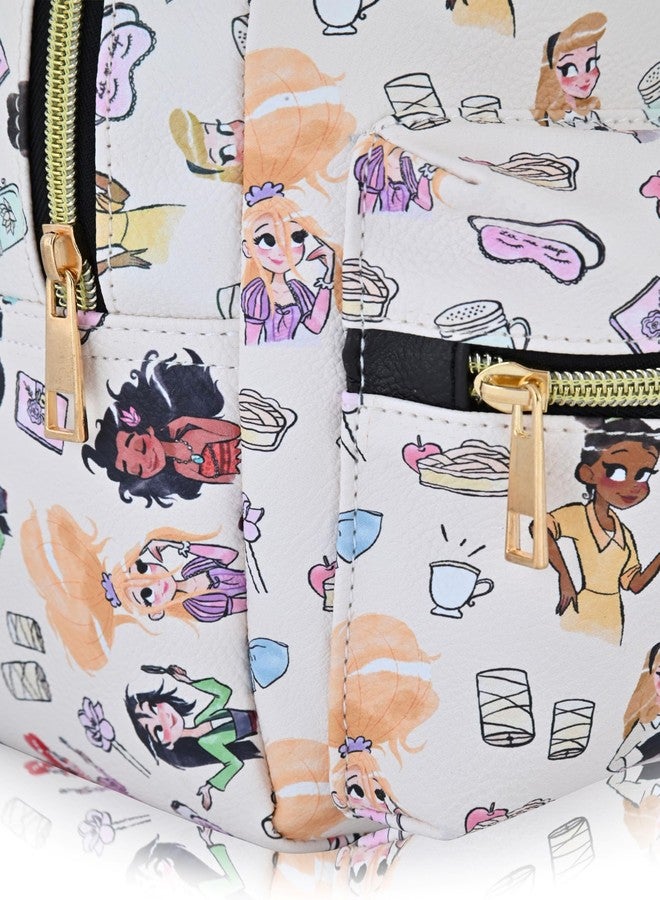 Fast Forward Disney Princess Backpack for Women, Men, Unisex | Cute PU Leather 10" Princess Mini Backpack Purse Shoulder Purse | Princess Bag and Princess Accessories - Image 4