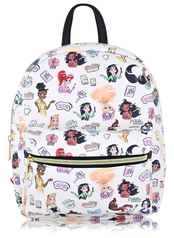 Fast Forward Disney Princess Backpack for Women, Men, Unisex | Cute PU Leather 10" Princess Mini Backpack Purse Shoulder Purse | Princess Bag and Princess Accessories - Image 1