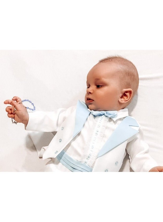 Precious Pieces Sterling Silver Blue Baby Rosary Baptism Gift for Baby Boys - Image 4