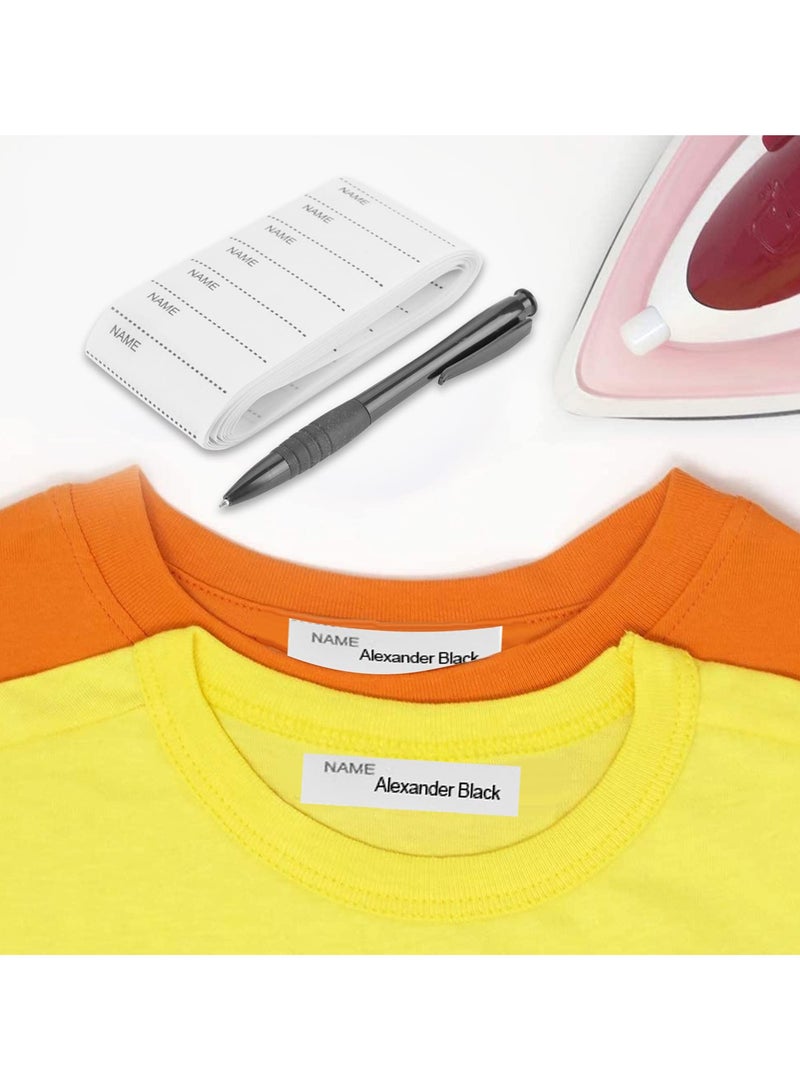 phomemo 200Pcs Name Labels, White Woven Custom Clothing Writable Tags Sew or Iron on Labels for Daycare and School - Image 3