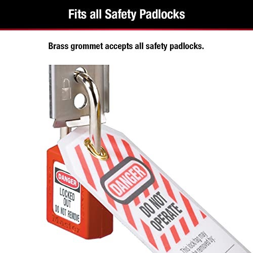 Master Lock علامات قفل وإغلاق ماستر لوك 497A، لا تعمل، متوافقة مع OSHA، عبوة 12 - Image 4