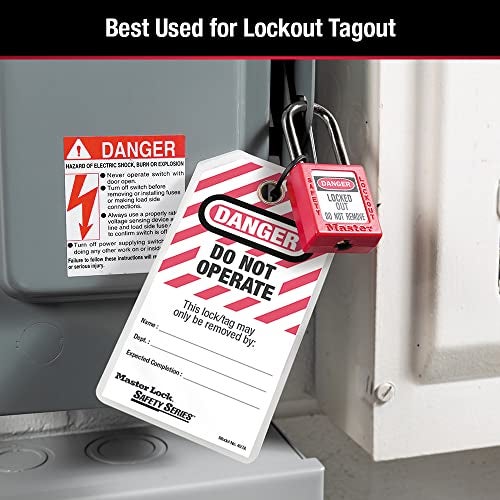 Master Lock علامات قفل وإغلاق ماستر لوك 497A، لا تعمل، متوافقة مع OSHA، عبوة 12 - Image 2