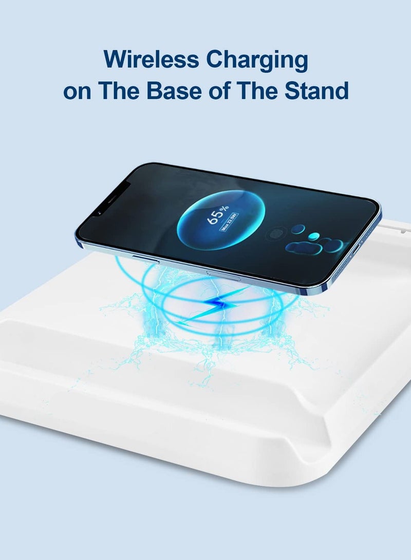 SYOSI Charging Dock with Wireless Charging for Oculus Quest 2 Stand Accessories Compatible with VR Headset and Touch Controllers, Phone Holder Charging Station - Image 4