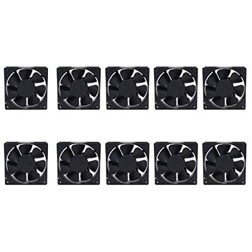 Electronicspices Electronic Spices 10Pcs 12V Brushless 3Inch Dc Cooling Fan For Pc Case,Cpu Cooler Black (80X80) Mm - Image 1