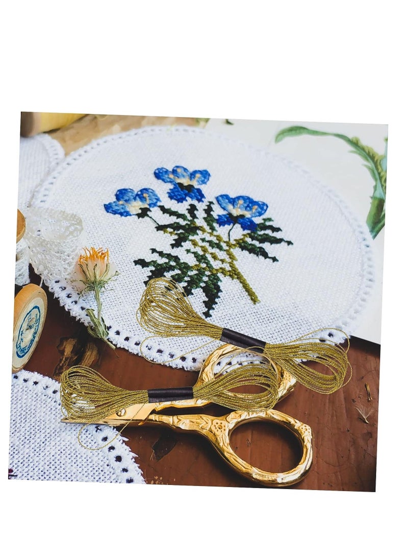 SYOSI Cross Thread Cross Floss Crochet Cotton Thread Friendship Bracelet String Craft Sets for Embroidery Set Sewing Kits Multi-Function Embroidery Thread Metal 36 Rolls  - Image 2