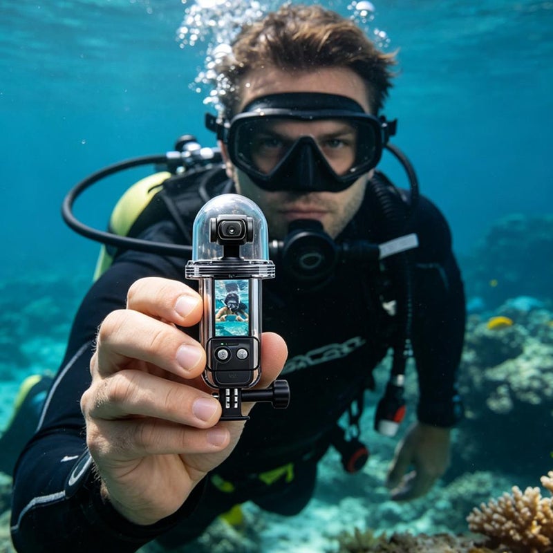 Compatible with DJI Pocket 4 waterproof case, diving case, action camera 60-meter waterproof protective case accessories - Image 4
