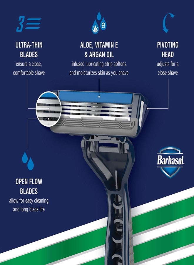 Barbasol Ultra 3 Premium Disposable Razor Value Pack Bundle (3 Packs/12 Total Razors) - Image 5
