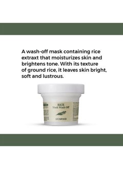 Skinfood Rice Mask Wash Off 120G I Unclogs Pores I Gentle Exfoliator I Tightens Skin I Youthful Glow | Hydration | Brightening Effect | Korean Skincare, 1 Count - pzsku/ZDD5A75A61212B1BE5EB6Z/45/_/1735817081/a2841f61-af65-49ca-bb3f-c31ca84fc033