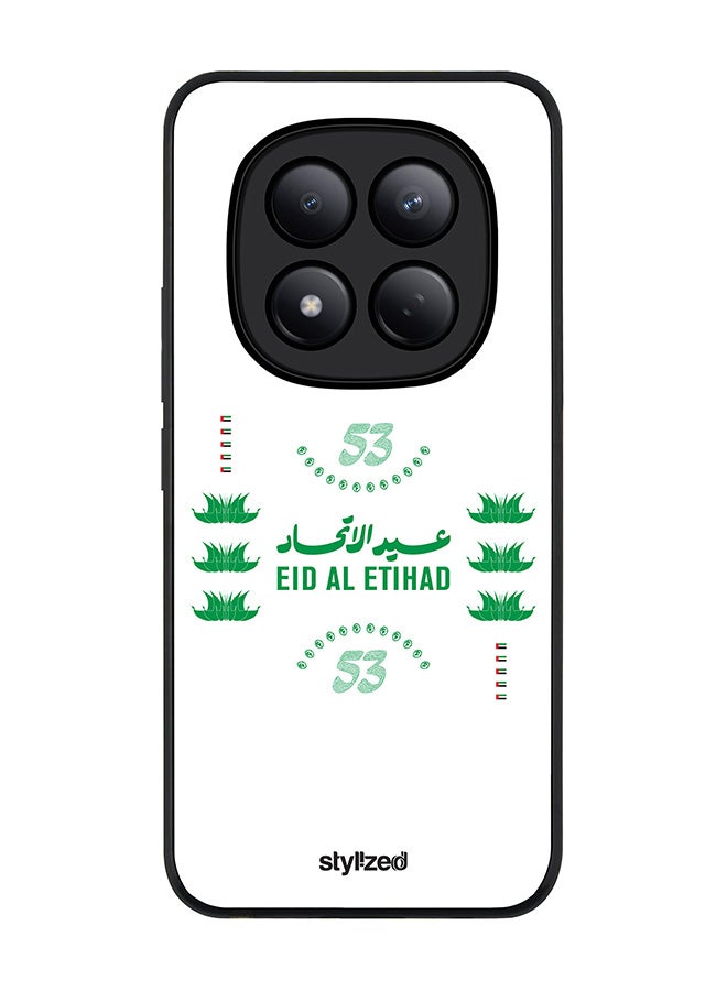 For Xiaomi Redmi Note 15 Pro 4G Case,Slim fit Camera Protection, Shockproof Thin Phone cover  - Eid Al Etihad 53 National Day White