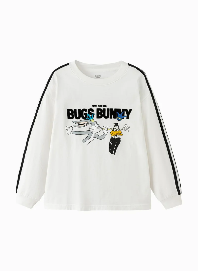 Balabala Boy Kids Round v-neck long-sleeved T-shirt