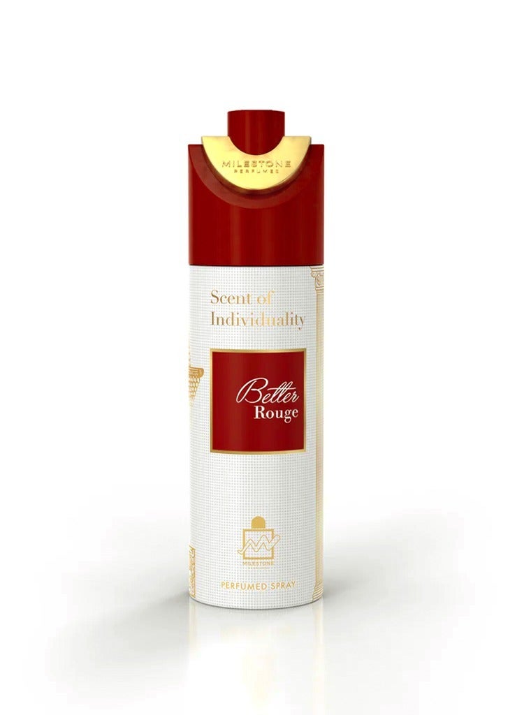 Milestone Better Rouge Pour Femme Perfumed Spray 200ml - Image 1