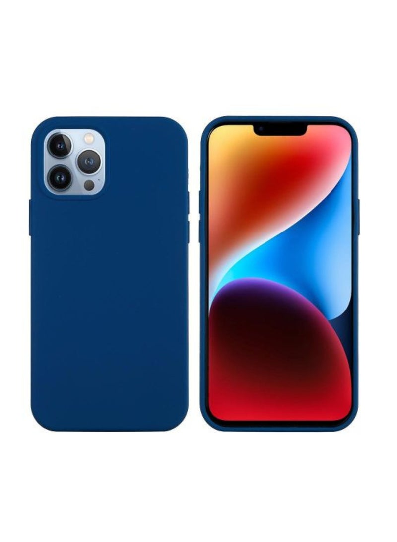 أكسسور  جراب iPhone 12 Pro مقاس 6.1 بوصة - غطاء سيليكون ناعم الملمس مقاوم للصدمات، جراب حماية نحيف مضاد للخدش، غطاء خلفي متين من السيليكون لهاتف iPhone 12 Pro (أزرق) - Image 1