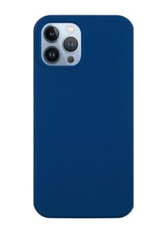 AKSESORY iPhone 12 Pro Blue Silicone Case (6.1”) – Soft Touch Shockproof Cover, Slim Fit Anti-Scratch Protective Phone Case, Durable Silicone Back Case  - Image 2