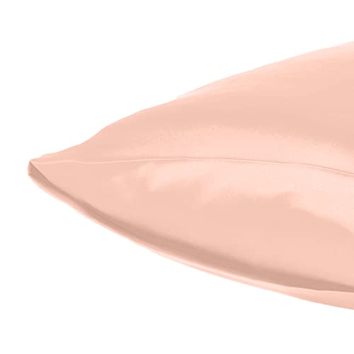 Riara Satin Silk Pillowcase Pillow Case Covers with Envelop Closure for Hair and Skin Home Bed Decor Set of 2 Pillowcase Free 3 Pc Scrunchie (Standard Size(20" 26"), Terracotta) - Image 3