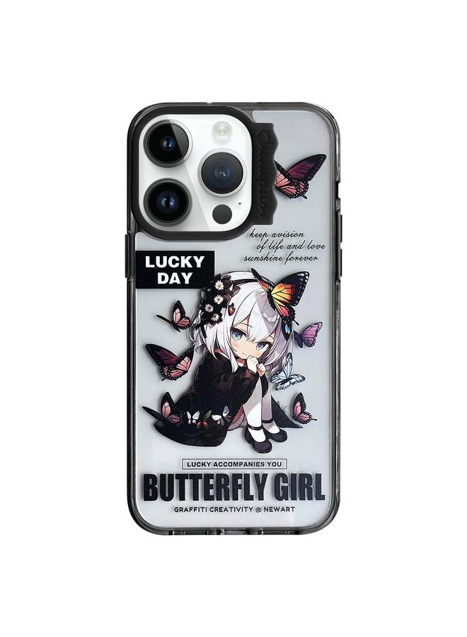 اس-توب جراب هاتف iPhone 14 Pro Max بنمط دائرة موجة ملونة إبداعية - Image 1