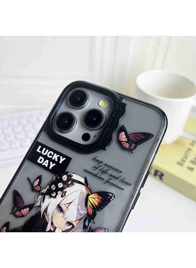 اس-توب جراب هاتف iPhone 14 Pro Max بنمط دائرة موجة ملونة إبداعية - Image 4