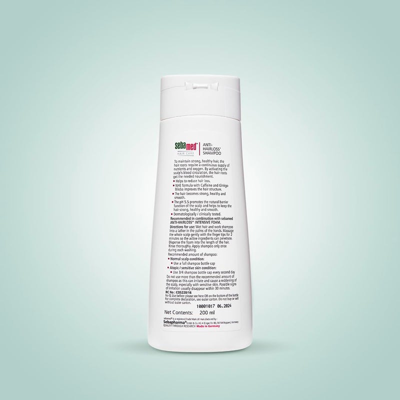 Sebamed Anti Hairloss ShampoopH 55 Clinically proven to Reduce Hairloss  NHE Formula Caffeine  Dermatologically  clinically tested  200ml - Image 3