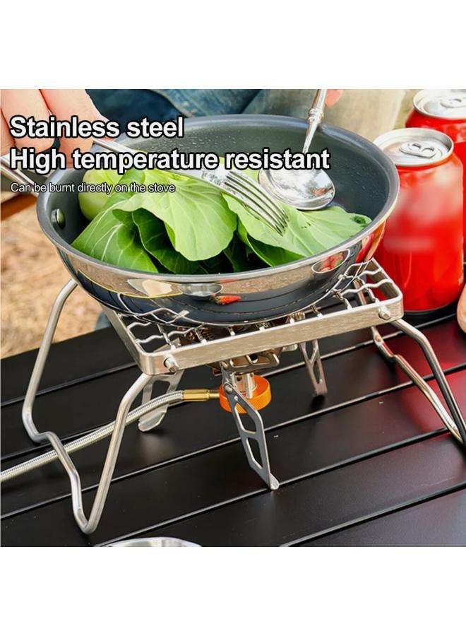BBQ Grill Foldable Barbecue Rack Stove Camping Grate Gas Stand Outdoor Cooking - Image 4