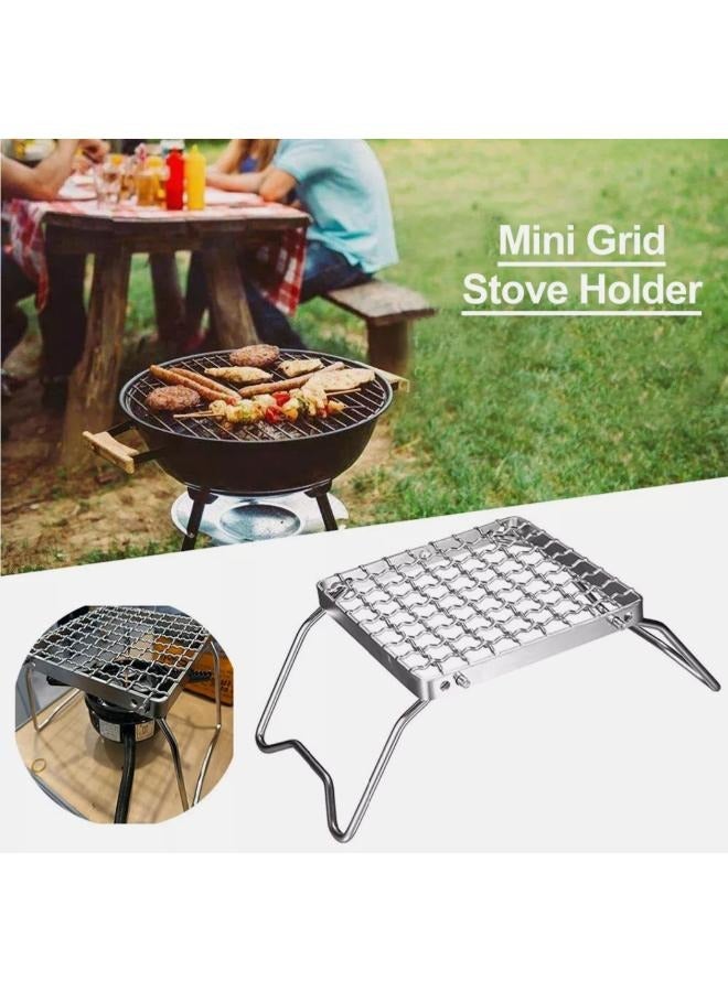 BBQ Grill Foldable Barbecue Rack Stove Camping Grate Gas Stand Outdoor Cooking - Image 1