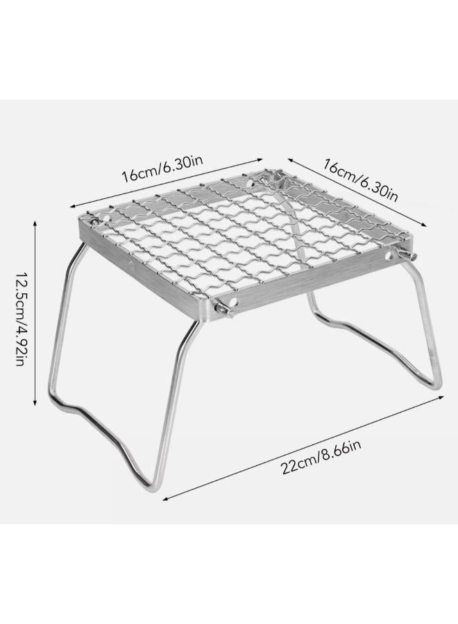 BBQ Grill Foldable Barbecue Rack Stove Camping Grate Gas Stand Outdoor Cooking - Image 2