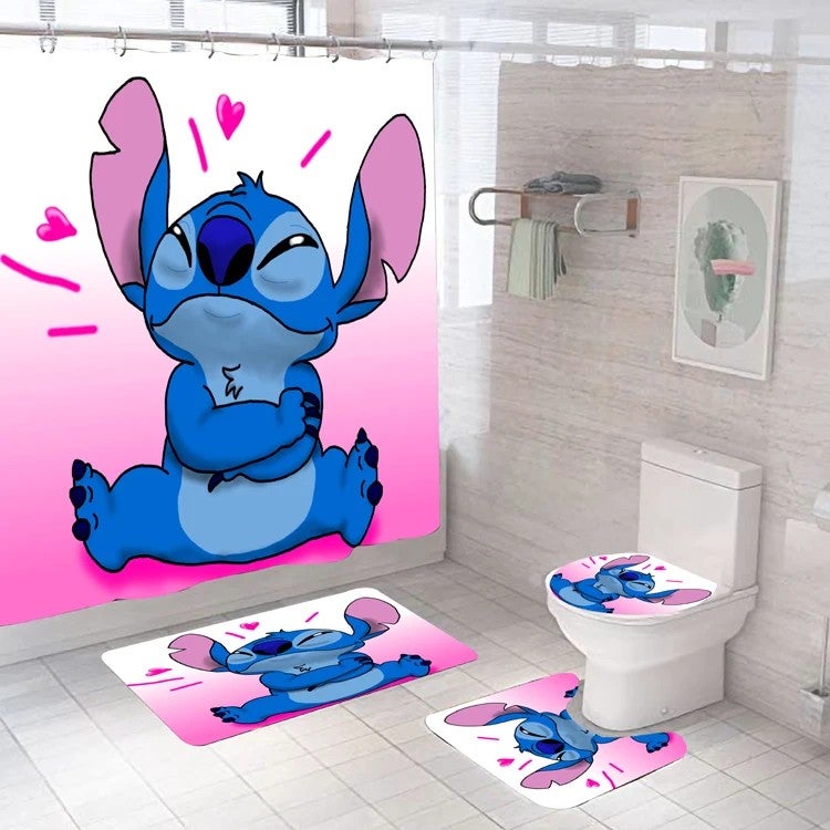 Y&D Chinese Manufacture Bath Mats Luxury Shower Curtain Set Printed Bathroom Rug Set - Image 2