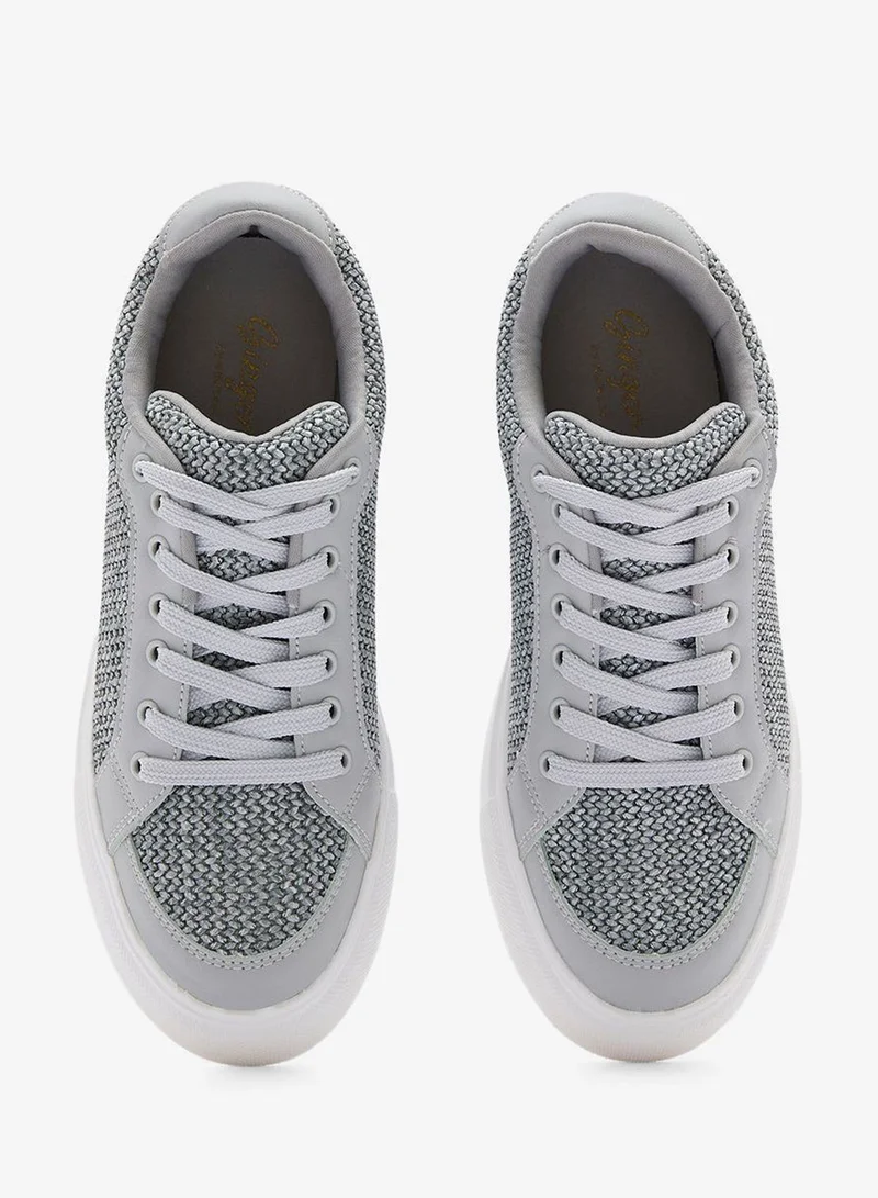 جينجر سنيكرز بنمط منسوج