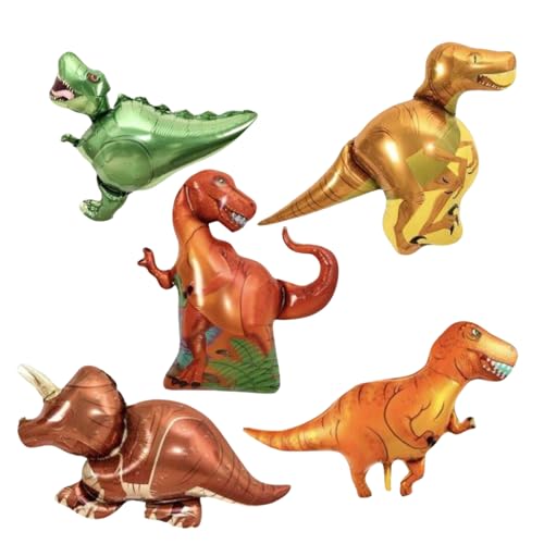 FI - FLICK IN 5 Pcs Dinosaur Theme Birthday Decoration items for Kids, Baby Shower, Jungle Safari Party, Jurassic Theme Dinosaur Party Decorations Supplies(Pack of 5, Multicolor) - Image 1