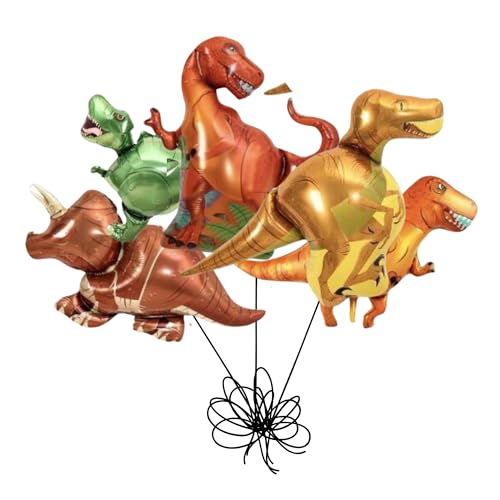 FI - FLICK IN 5 Pcs Dinosaur Theme Birthday Decoration items for Kids, Baby Shower, Jungle Safari Party, Jurassic Theme Dinosaur Party Decorations Supplies(Pack of 5, Multicolor) - Image 4