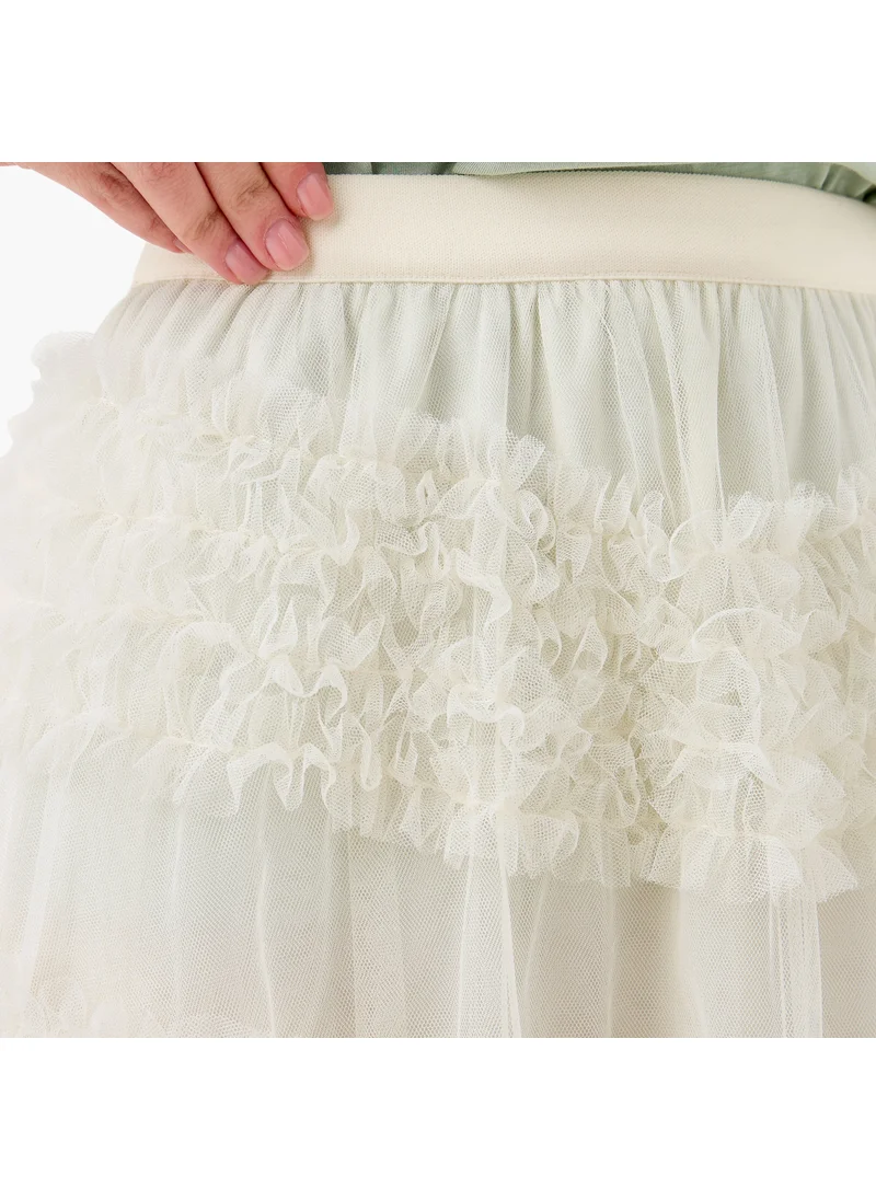 2Xtremz 2Xtremz Ruffle Detail Maxi Skirt with Elasticated Waistband