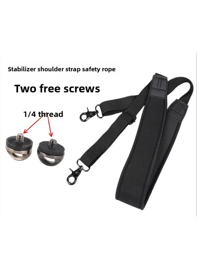Generic Suitable For DJI Zhiyun Weebills Ruying Sc Three-Axis Stabilizer Shoulder Strap Rope Shock-Absorbing Halter Strap Buckle-Body Color:Shoulder Strap + 1/4 Screw  - Image 1