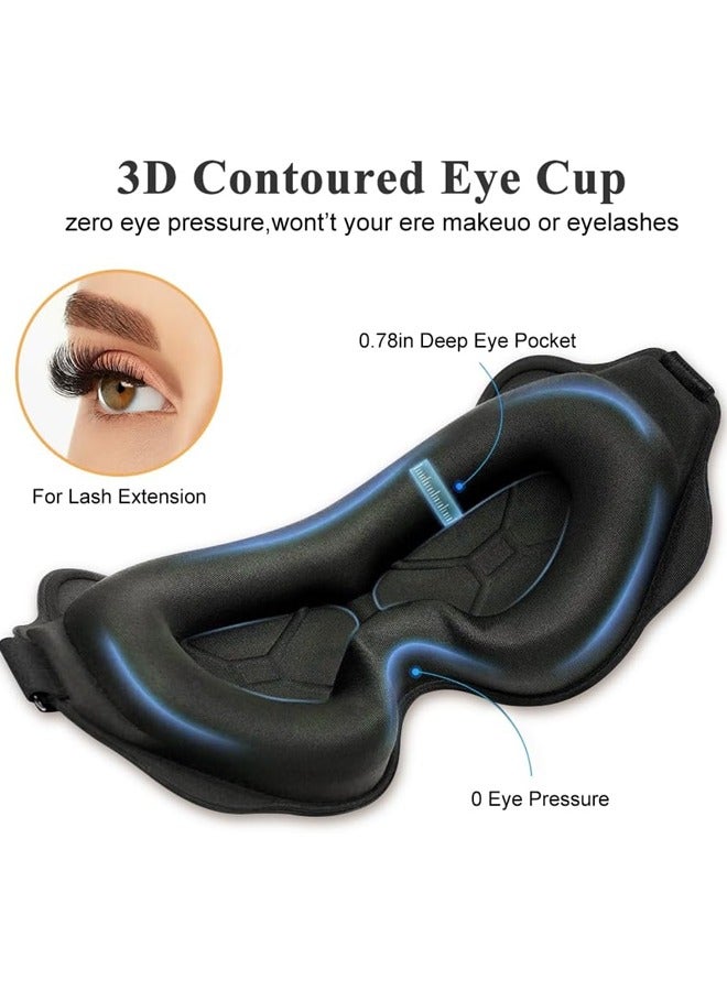 VibeHome Sleep Eye Mask,3D Contoured Cup No Pressure Sleep Mask with Adjustable Strap,Blackout Eye Mask,Ultra-Thin Sides Breathable Lightweight Soft Eye Cover for Men Women Home Travel Airplane Office Nap  - Image 3