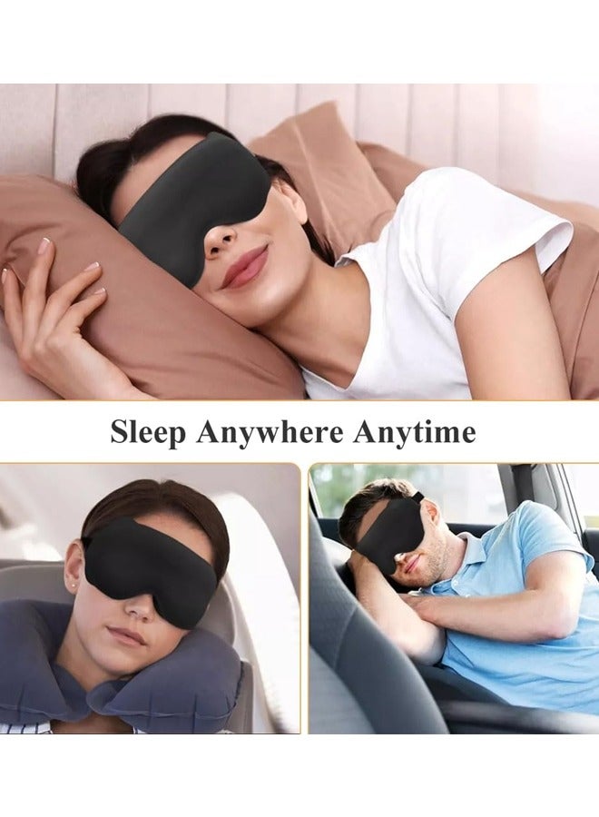 VibeHome Sleep Eye Mask,3D Contoured Cup No Pressure Sleep Mask with Adjustable Strap,Blackout Eye Mask,Ultra-Thin Sides Breathable Lightweight Soft Eye Cover for Men Women Home Travel Airplane Office Nap  - Image 4