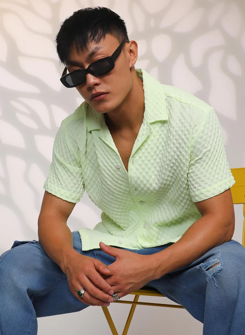 كامبوس سوترا قميص منتجع ذو ملمس مكعب