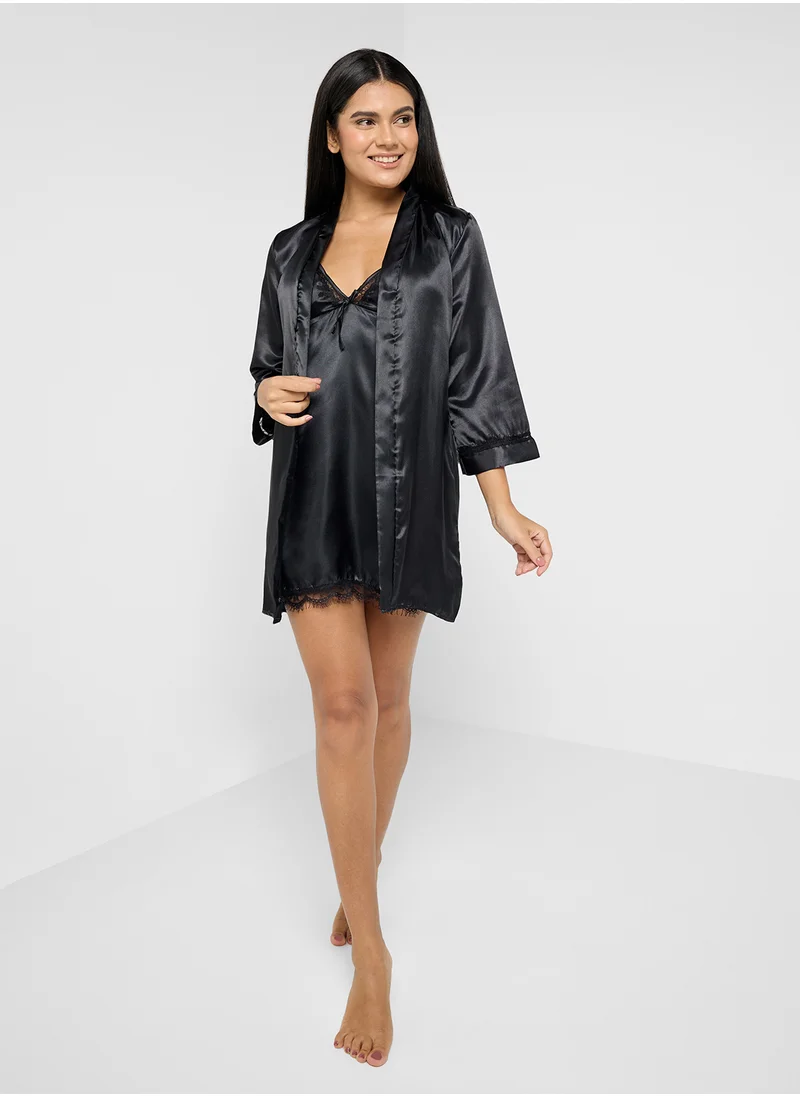 ELLA 2 Piece Robe & Night Slip Dress