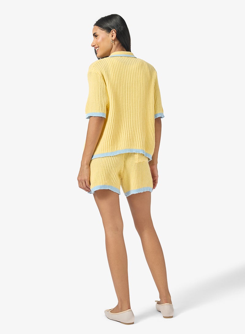 جينجر طقم قميص وشورت محبوك - Image 2
