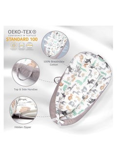 Moro Moro Cotton Baby Nest with Full Zipper – Adjustable & Portable for Newborns  - Image 2