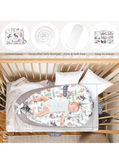 Moro Moro Cotton Baby Nest with Full Zipper – Adjustable & Portable for Newborns  - Image 4
