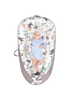 Moro Moro Cotton Baby Nest with Full Zipper – Adjustable & Portable for Newborns  - Image 1