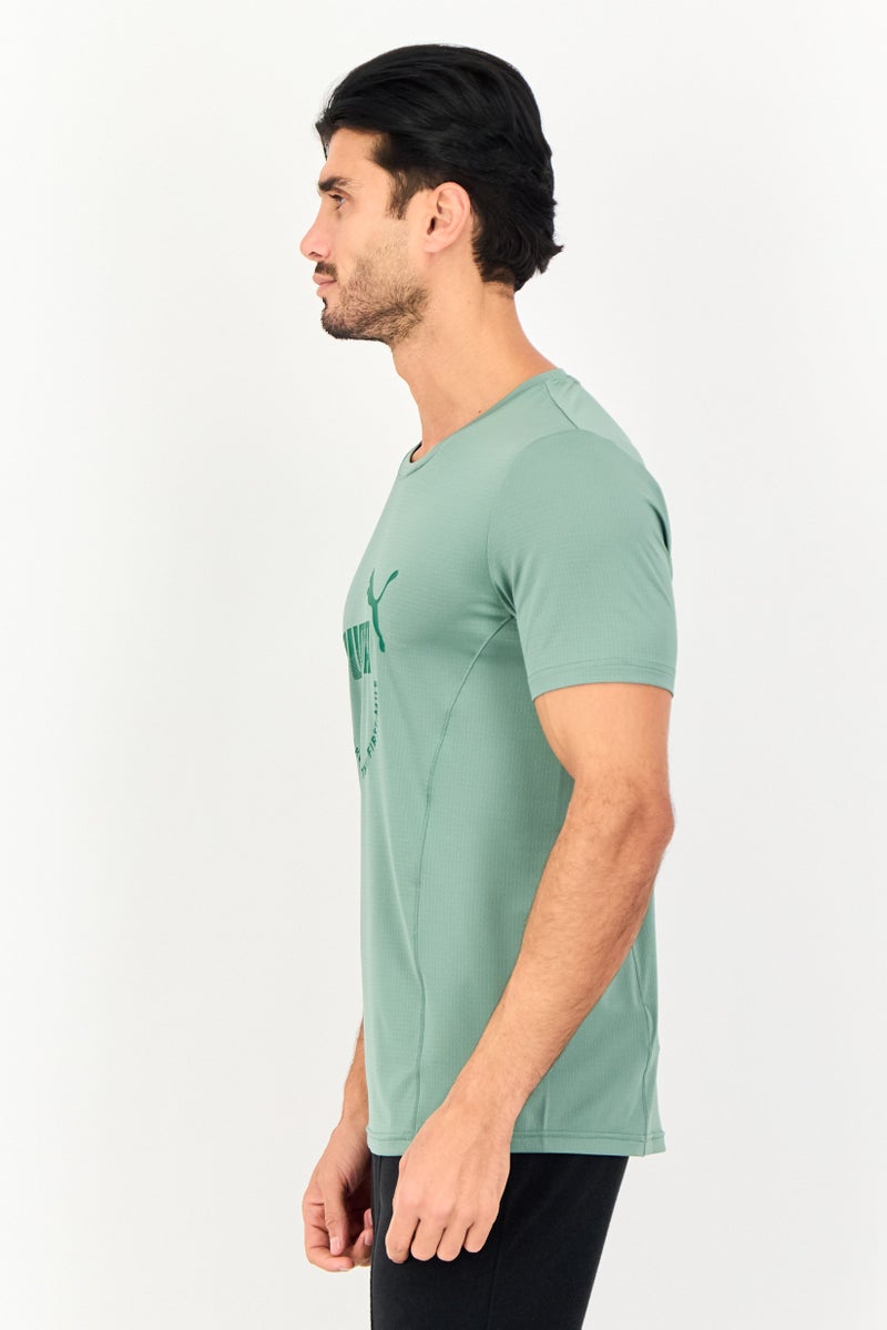 PUMA First Mile Men Sportswear Fit Short Sleeve Training T-Shirt, Ash Green - Image 3