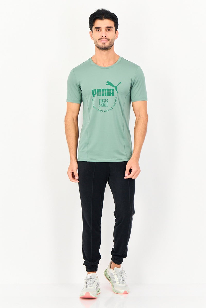PUMA First Mile Men Sportswear Fit Short Sleeve Training T-Shirt, Ash Green - Image 2