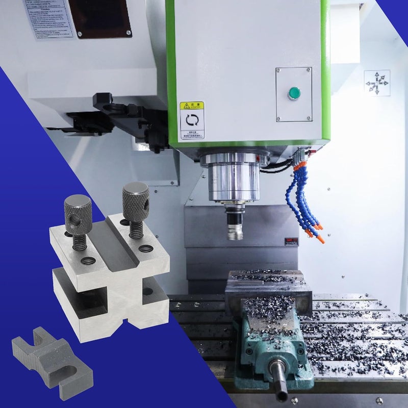 HFS (R) V Blocks with Clamp Set 1-3/8 x 1-3/8 x 1-3/16 Hardened Steel 90 Degree Angle Accuracy V Block Set Multi-Purpose Gauge Machinist Tool - Image 3