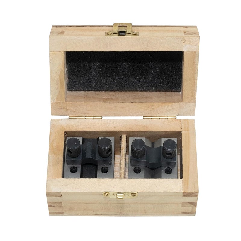 HFS (R) V Blocks with Clamp Set 1-3/8 x 1-3/8 x 1-3/16 Hardened Steel 90 Degree Angle Accuracy V Block Set Multi-Purpose Gauge Machinist Tool - Image 5