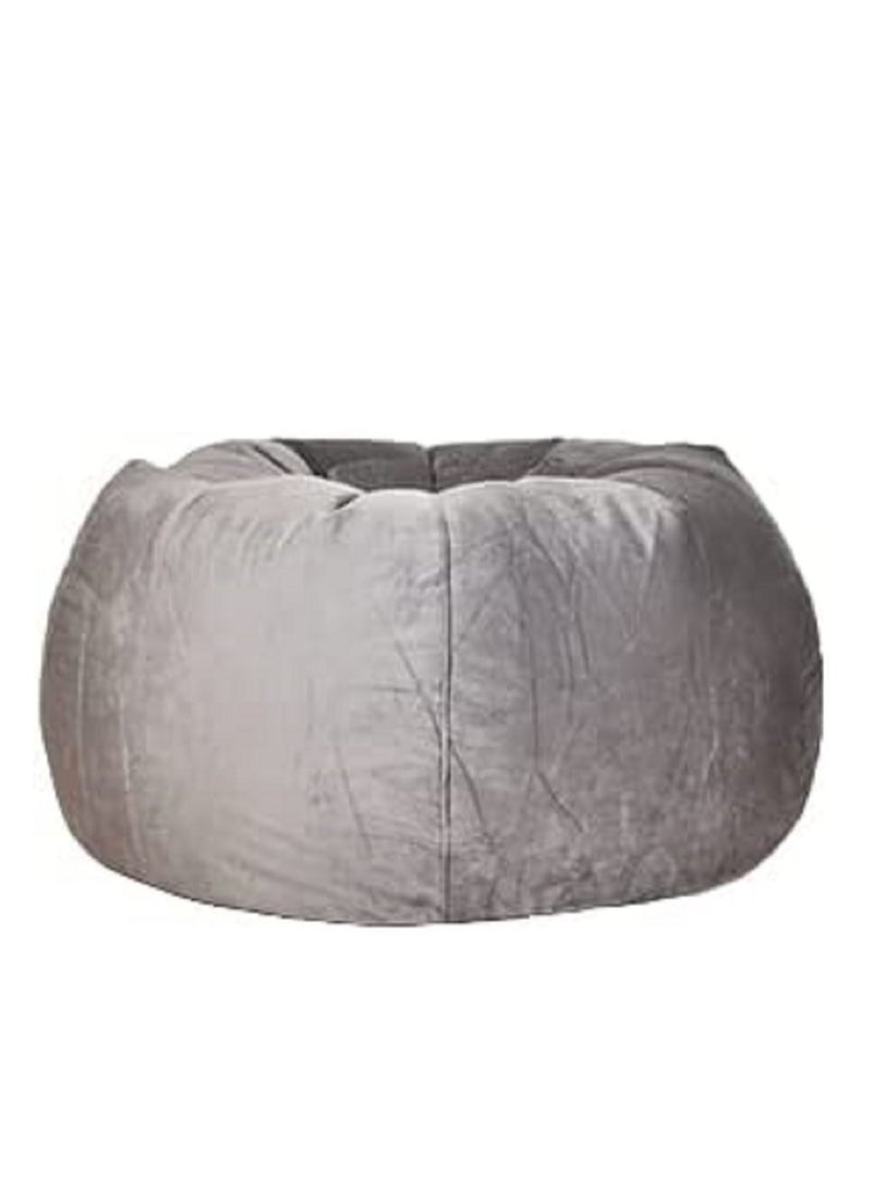 ANDERSON Ultra Soft Large Luxury Velvet Bean Bag Chair Filling with Beans Highly Comfortable Suitable For Kids And Adults Grey Colour - Image 1