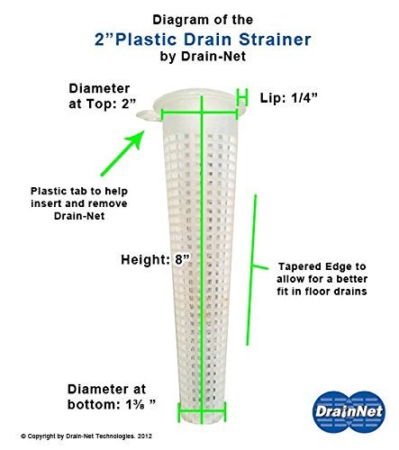 Drain-Net 2" Plastic Mesh Drain-Net Drain Strainer - Image 3