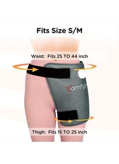 Comfytemp Hip Heating Pad for Hip/Sciatica Pain Relief - FSA HSA Eligible Hip Support Brace, Fathers Day Dad Gifts from Daughter, Lower Back/Thigh/Buttock Electric Heat Pad, Hot Physical Therapy(S/M)  - Image 2