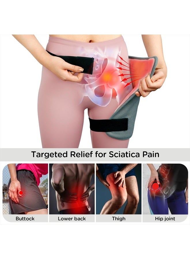 Comfytemp وسادة تسخين الورك لتخفيف آلام الورك/عرق النسا - مؤهلة لـ FSA HSA دعامة دعم الورك، هدايا يوم الأب من الابنة، وسادة تسخين كهربائية للظهر السفلي/الفخذ/الأرداف، علاج طبيعي ساخن (S/M) - Image 3