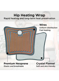 Comfytemp Hip Heating Pad for Hip/Sciatica Pain Relief - FSA HSA Eligible Hip Support Brace, Fathers Day Dad Gifts from Daughter, Lower Back/Thigh/Buttock Electric Heat Pad, Hot Physical Therapy(S/M)  - Image 5